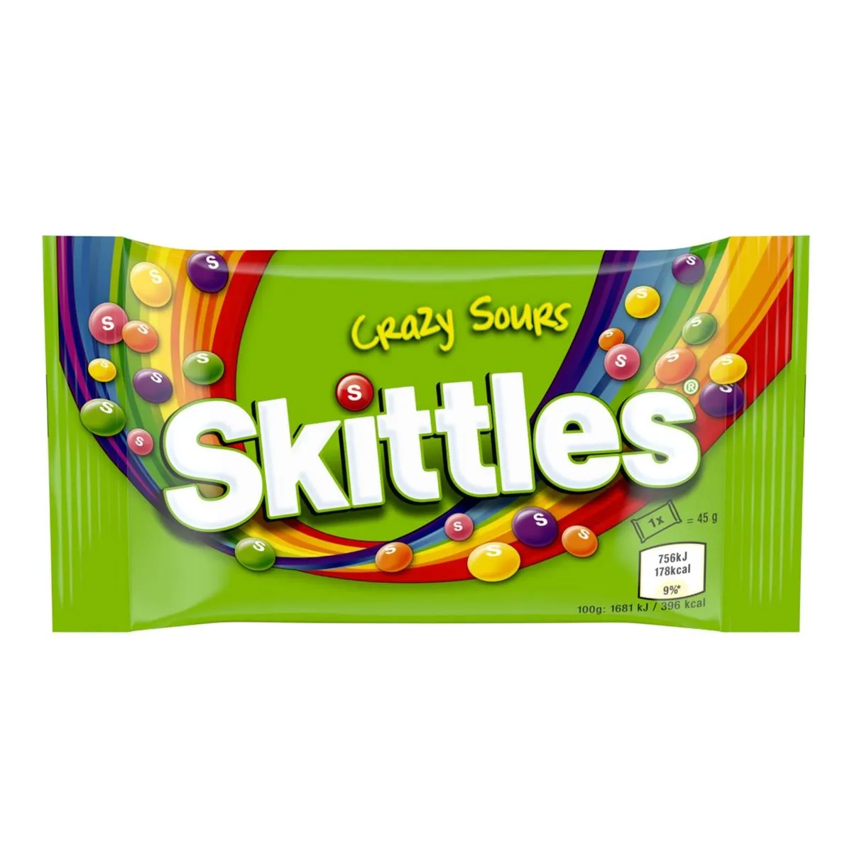 Skittles Crazy Sour zakje 36x45gr